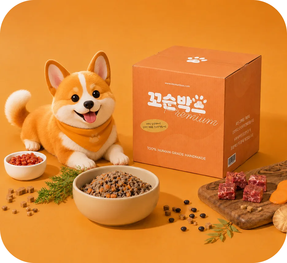 꼬순박스 프리미엄 수제 간식과 패키지